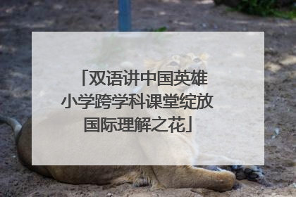 双语讲中国英雄 小学跨学科课堂绽放国际理解之花